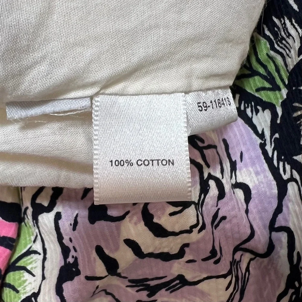 Ann Taylor LOFT Womens Floral Rose Print Cotton Mini Skirt Cream Pink Yellow 10
